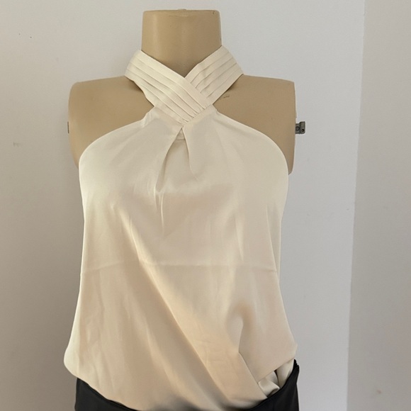 Express Tops - Express Cream Halter Blouse